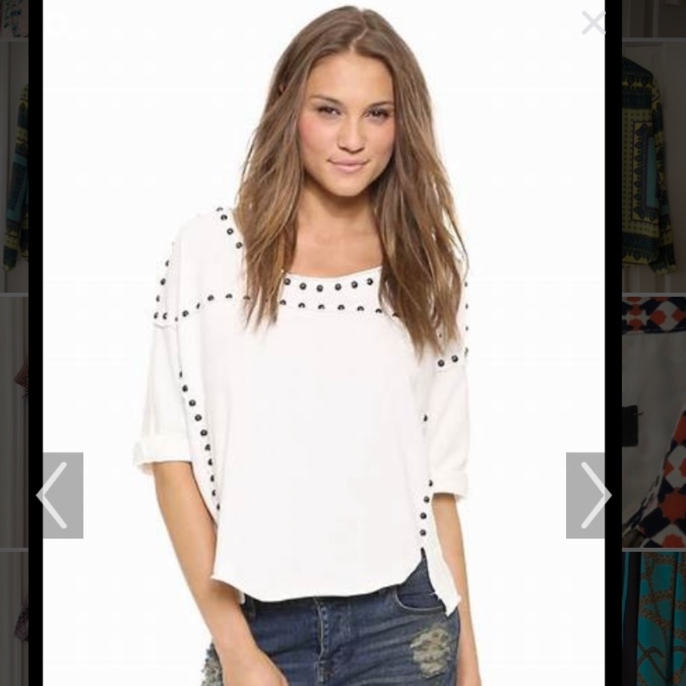 Free people Over sized studded Top